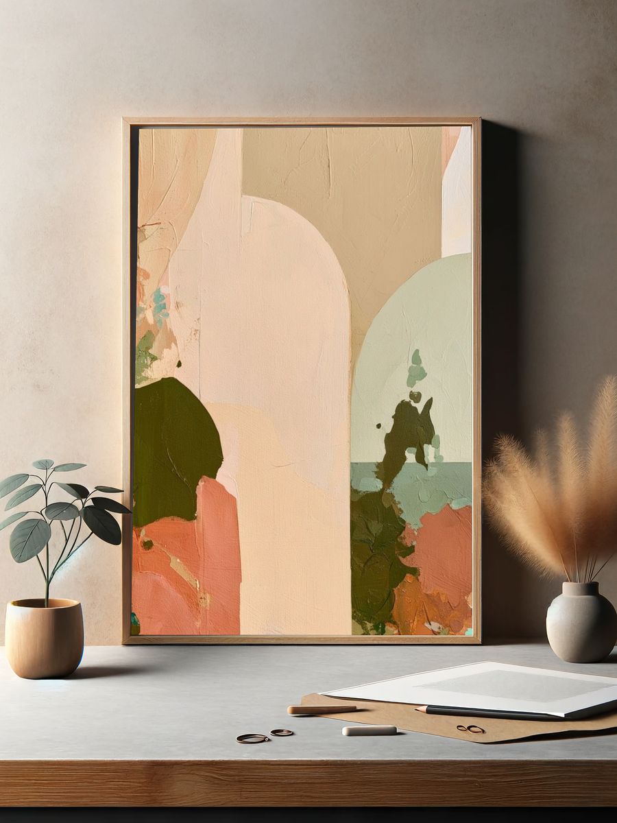 Pastel Arch Abstract Poster. — room view 2