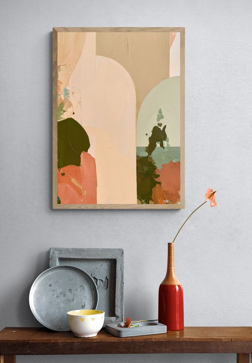 Pastel Arch Abstract Poster. — room view 3