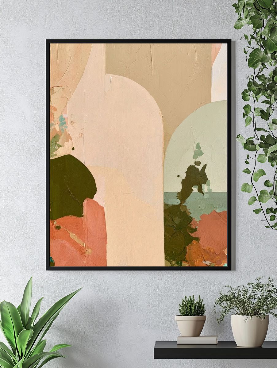 Pastel Arch Abstract Poster. — room view 4