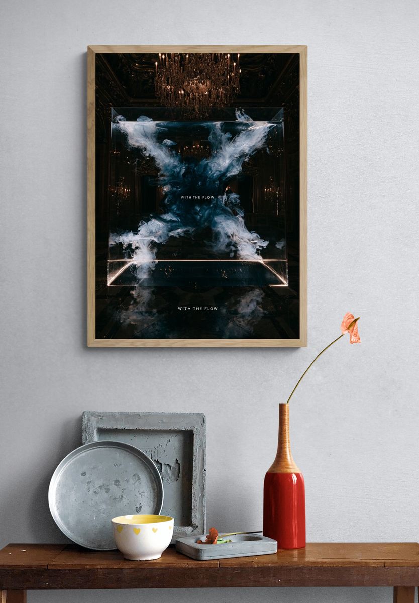 With the Flow Abstract Poster. — room view 3