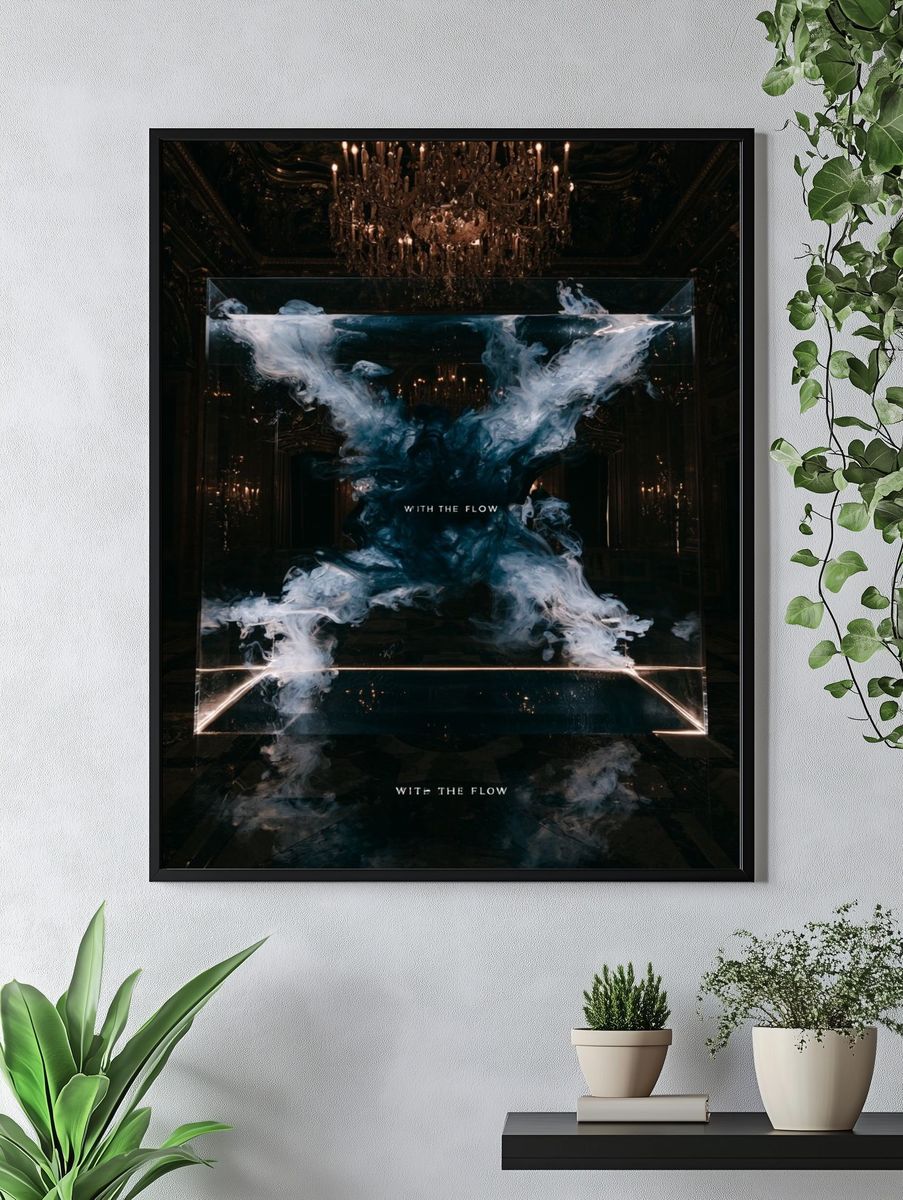 With the Flow Abstract Poster. — room view 4