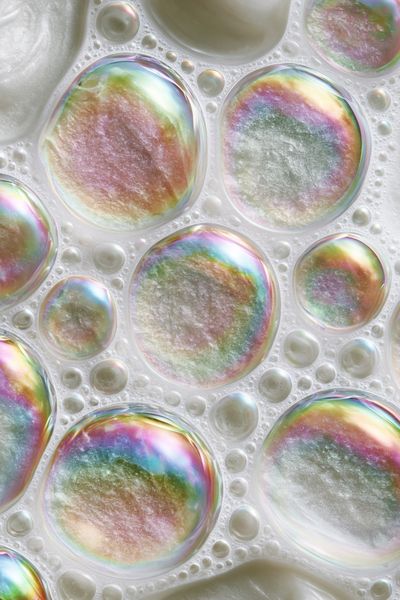 Iridescent Bubble Abstract Poster.