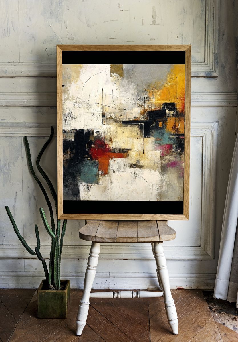 Textured Abstract Color Field Poster. room preview