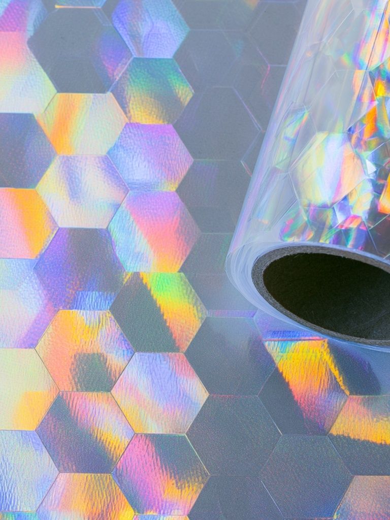 Holographic Hexagon Pattern Poster. poster detail
