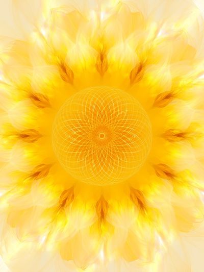 Golden Sunburst Abstract Poster.