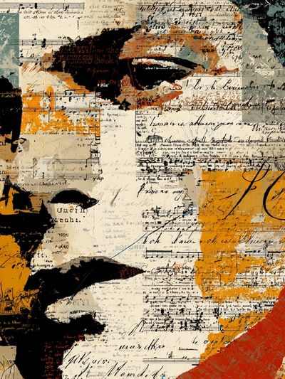 Abstract Musical Collage Poster. poster print