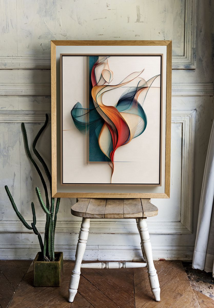 Flowing Ribbon Abstract Poster. room preview