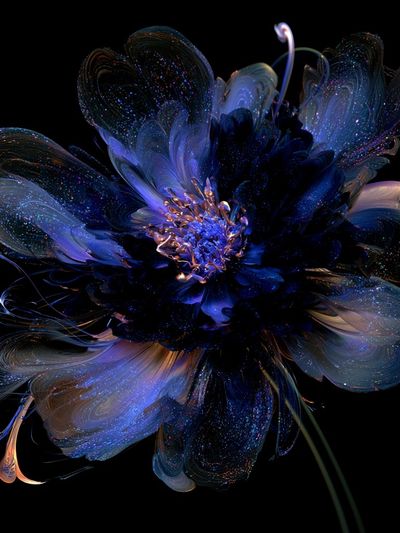 Cosmic Bloom Abstract Poster. poster