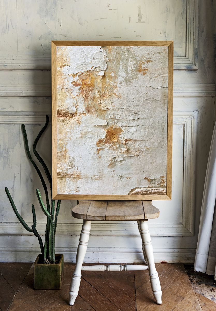 Weathered Plaster Texture Poster. room preview