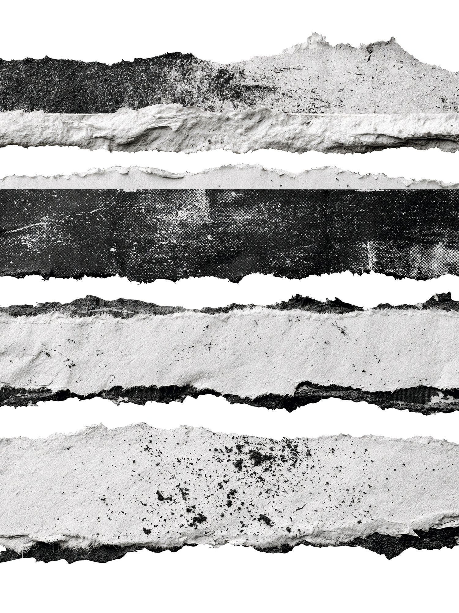 Torn Paper Stripes Abstract Print. poster detail