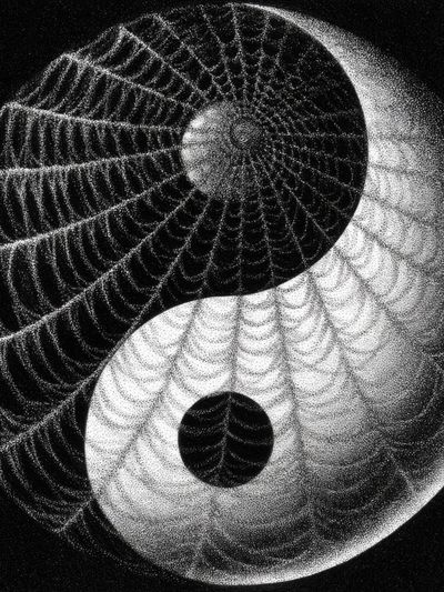Yin Yang Dotwork Poster. poster