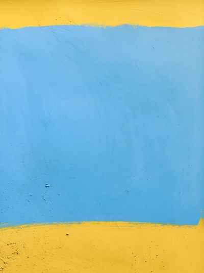 Blue and Yellow Abstract Poster. poster