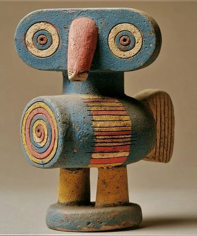 Abstract Wooden Totem Print. poster print