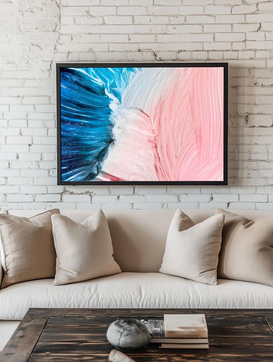 Oil paint strokes textured background. — room view 1