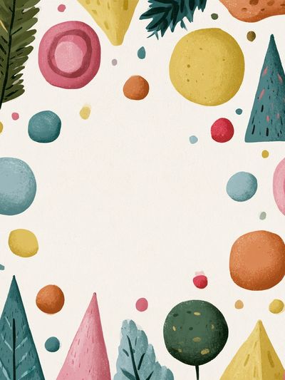 Playful Geometric Botanical Poster. poster print