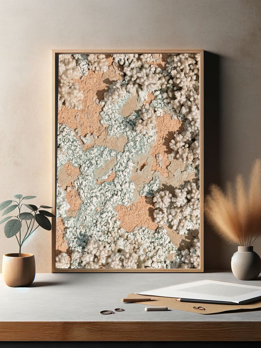 Coral Texture Abstract Print. — room view 2