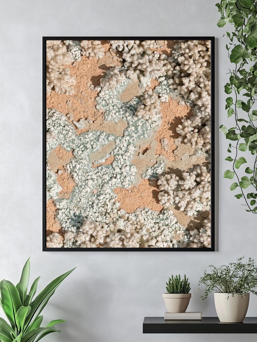 Coral Texture Abstract Print. — room view 4
