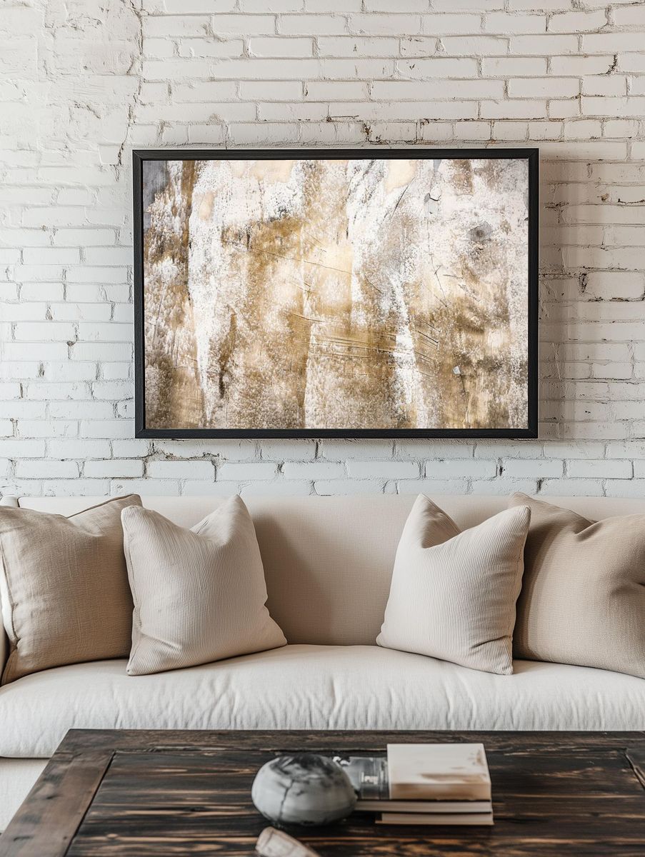 Cracked rustic brown concrete textured. — room view 1