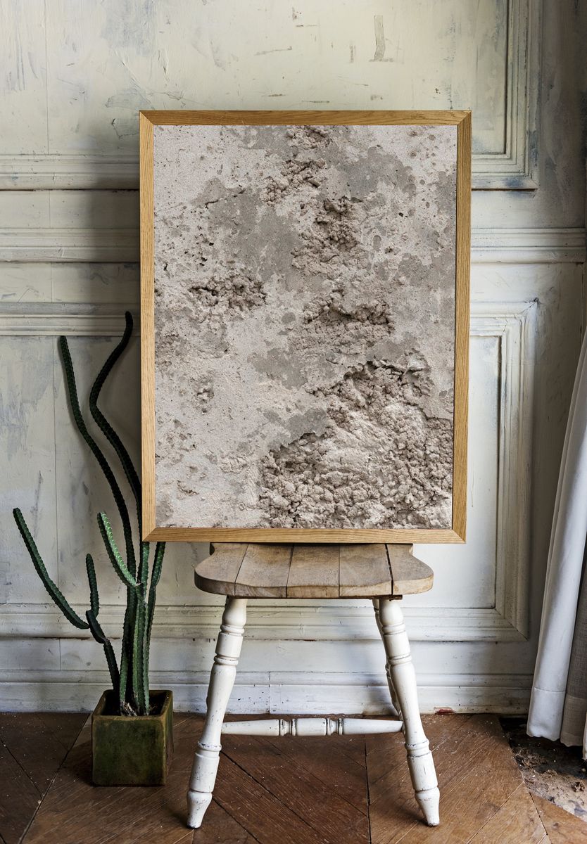 Concrete Texture Abstract Print. — room view 1