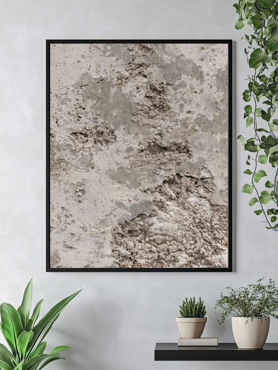 Concrete Texture Abstract Print. — room view 4