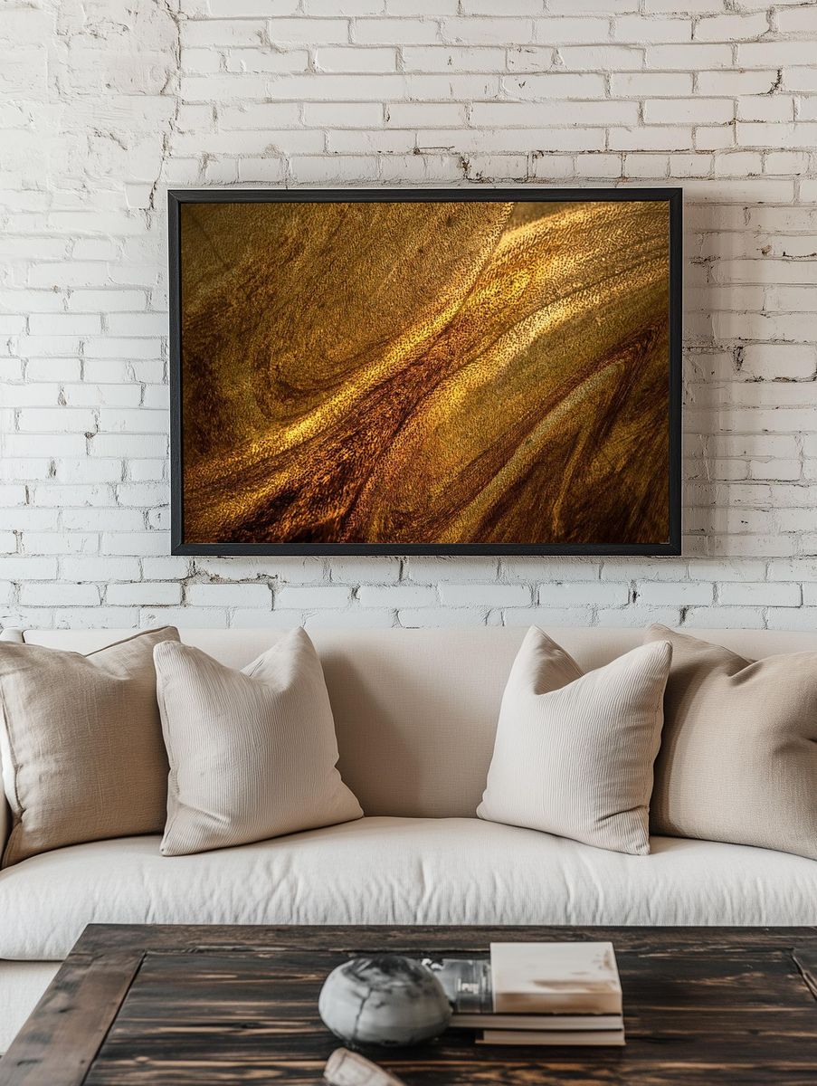 Dark gold paint textured background room preview