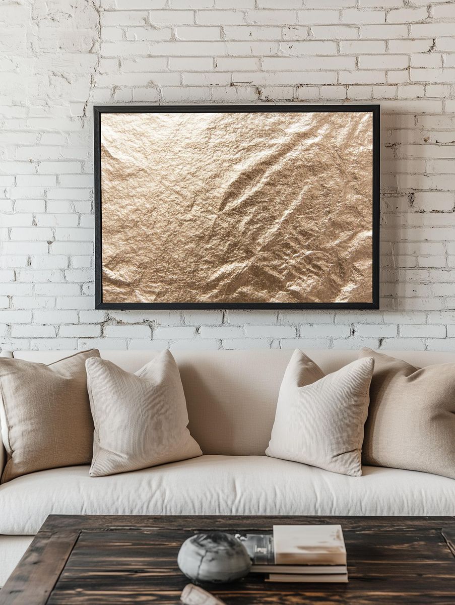 Free golden foil texture image. — room view 1