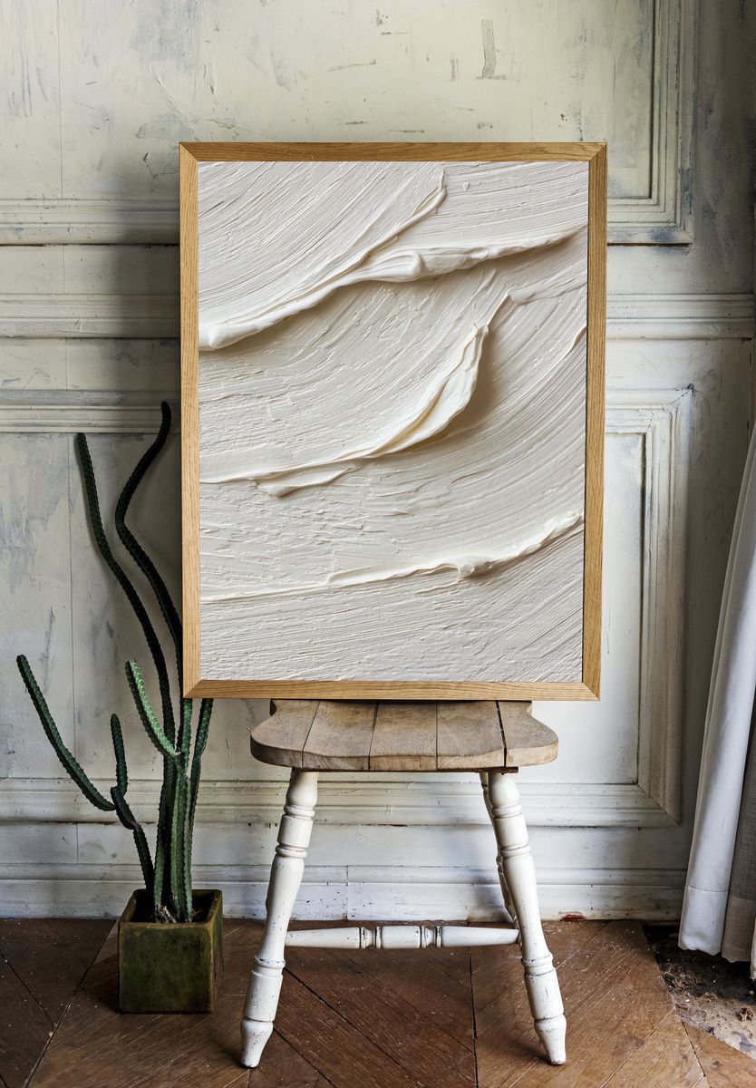 Cream Texture Abstract Poster. room preview