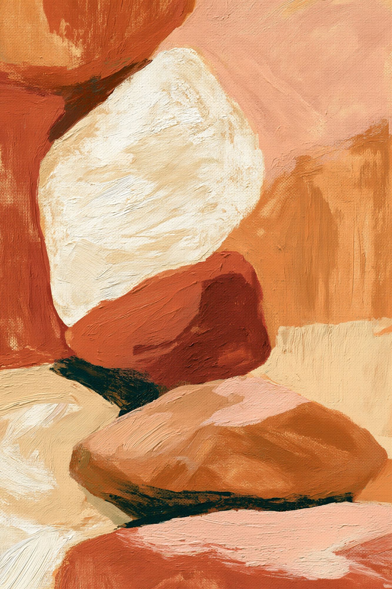 Terracotta Abstract Texture Poster. poster — abstract art