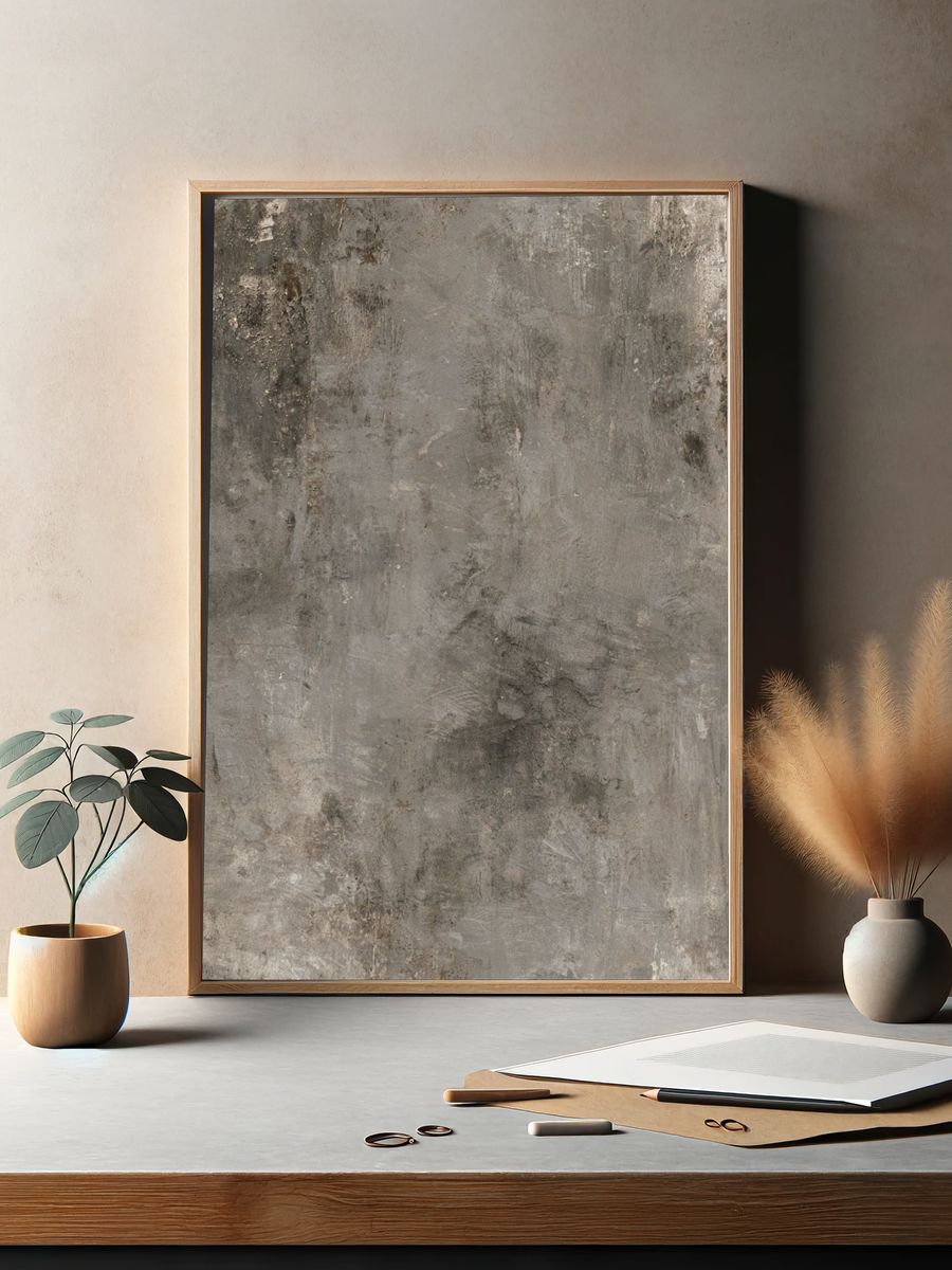 Weathered Concrete Texture Poster. — room view 2