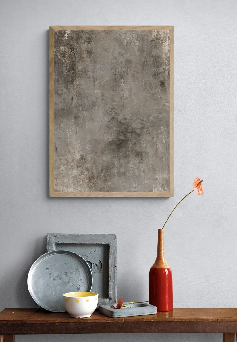 Weathered Concrete Texture Poster. — room view 3
