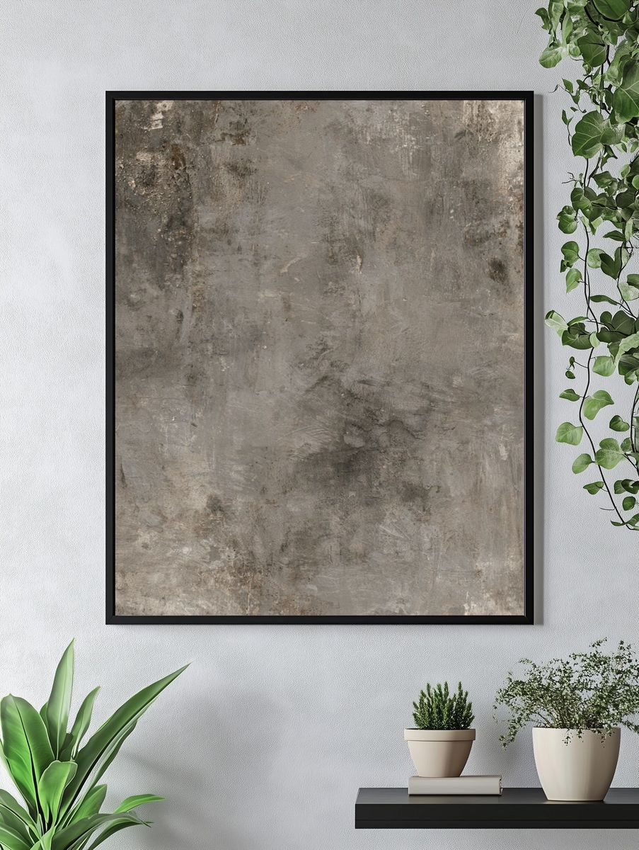Weathered Concrete Texture Poster. — room view 4