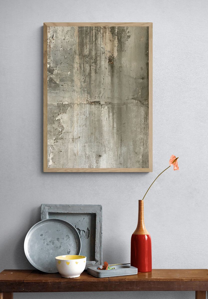 Weathered Concrete Texture Print. — room view 3