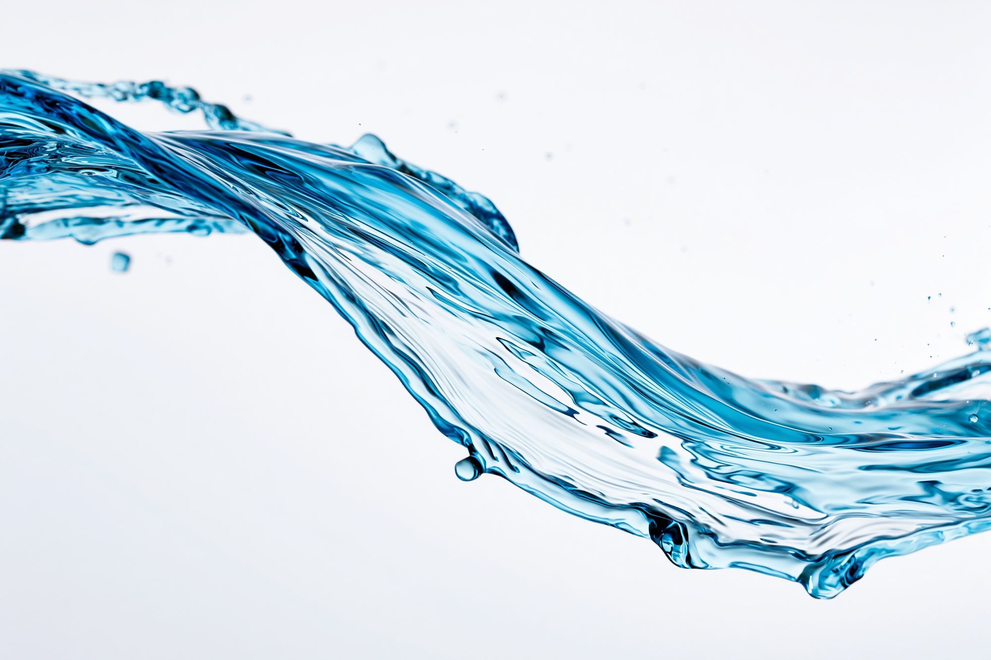 Blue Water Splash Abstract Print. poster detail