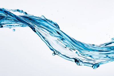 Blue Water Splash Abstract Print. poster