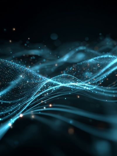 Neon Wave Abstract Poster. poster