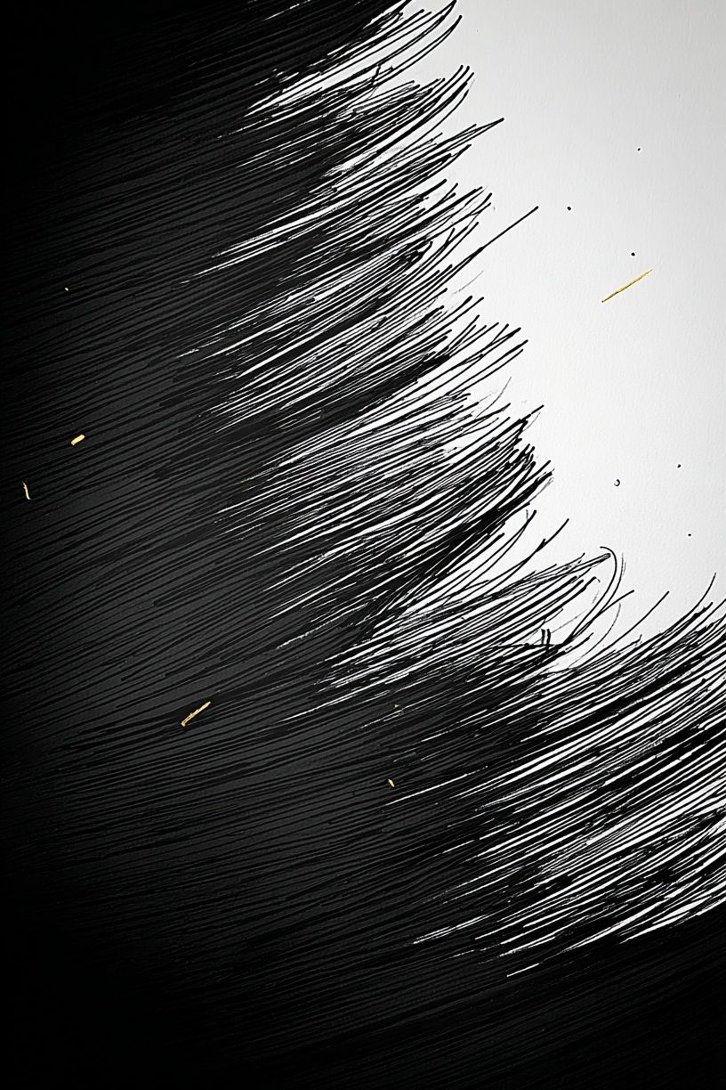Monochrome Brush Sweep Poster. poster detail