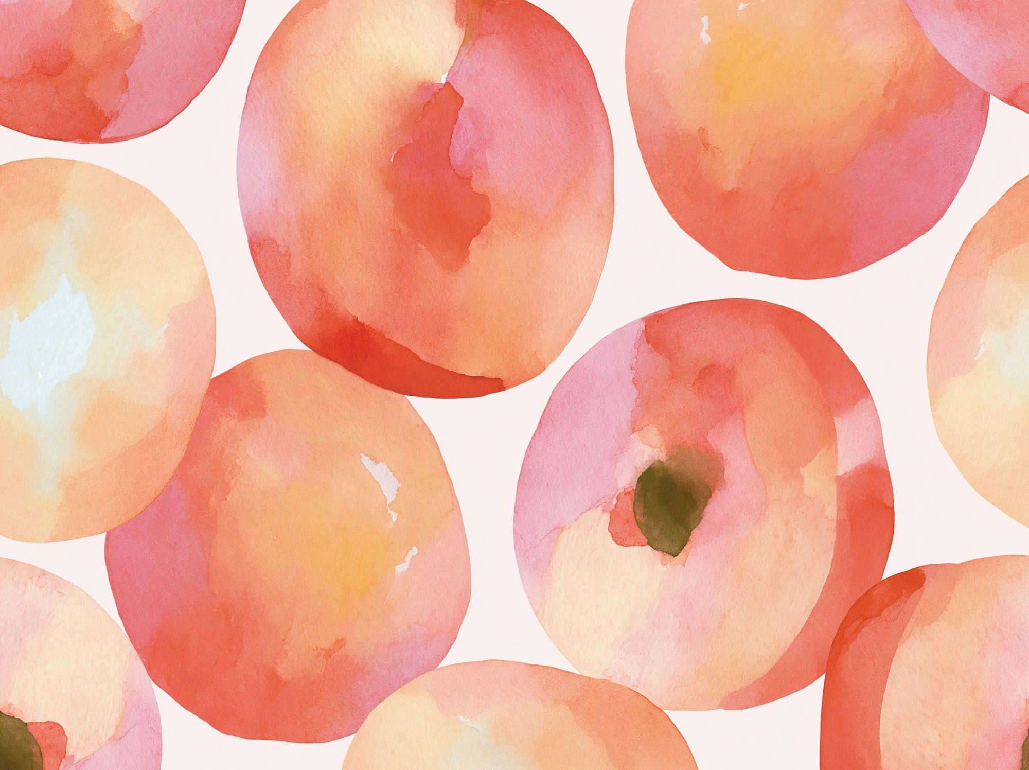 Peach Watercolor Abstract Poster. poster detail