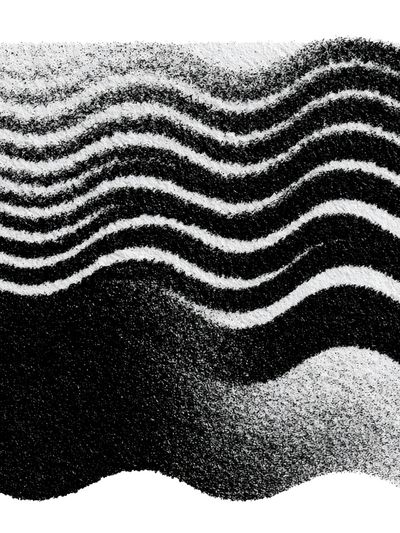 Wavy Monochrome Abstract Poster.