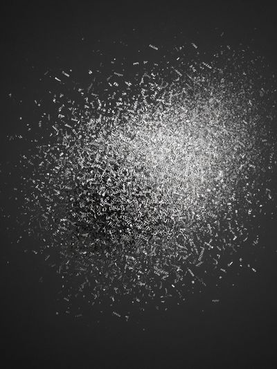 Monochrome Particle Burst Print. poster