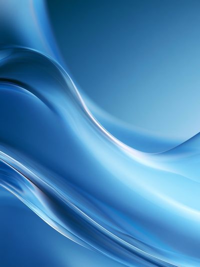 Blue Flow Abstract Poster.