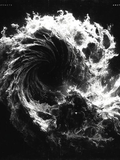 Monochrome Liquid Vortex Poster.