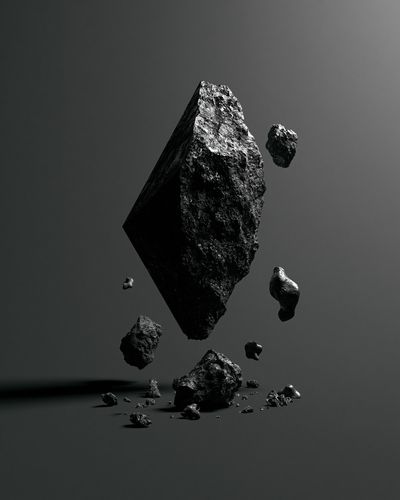 Floating Rock Monolith Abstract Print. poster print