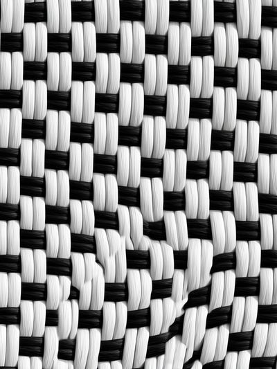 Black and White Woven Texture Print. poster