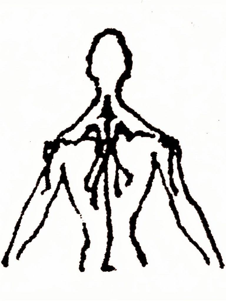 Abstract Human Figure Line Art Poster. poster detail