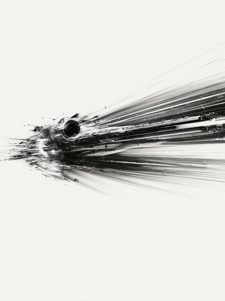 Monochrome Brush Burst Poster. poster detail