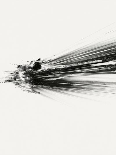 Monochrome Brush Burst Poster.