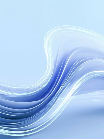 Blue Flow Abstract Poster. poster