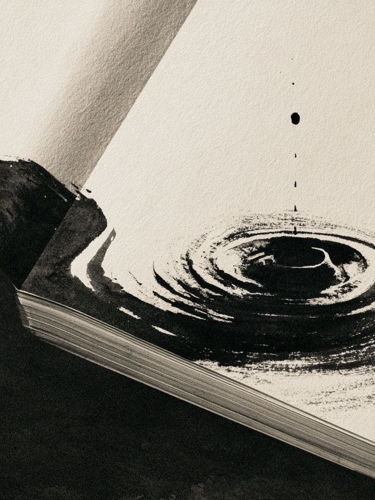Ink Ripple Abstract Poster. poster detail