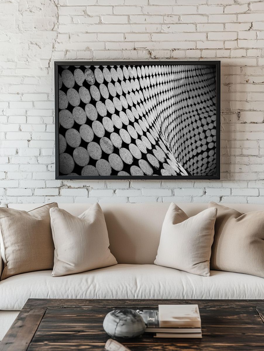 Abstract Geometric Black-White Poster room preview