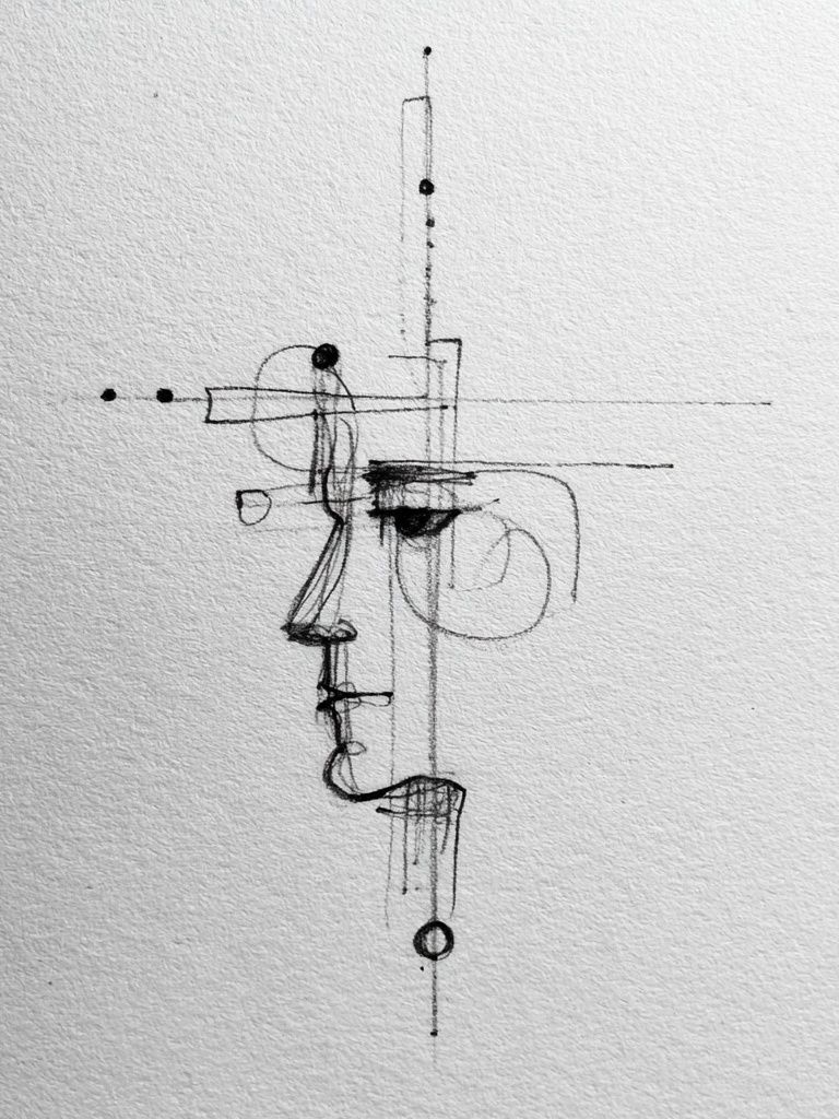 Abstract Face Line Art Poster. poster — abstract art